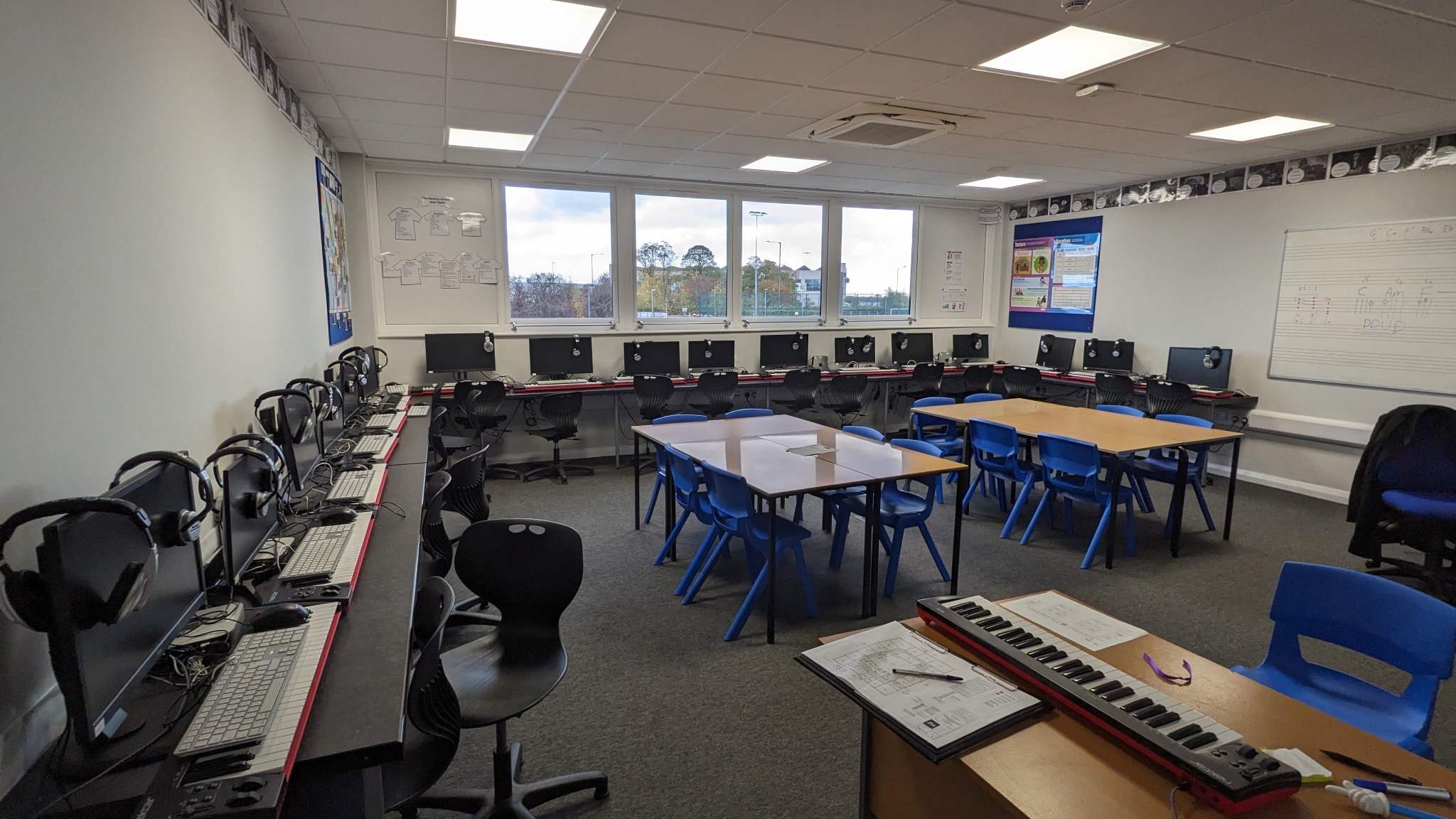 Specialist music classroom at Hill House School New Court